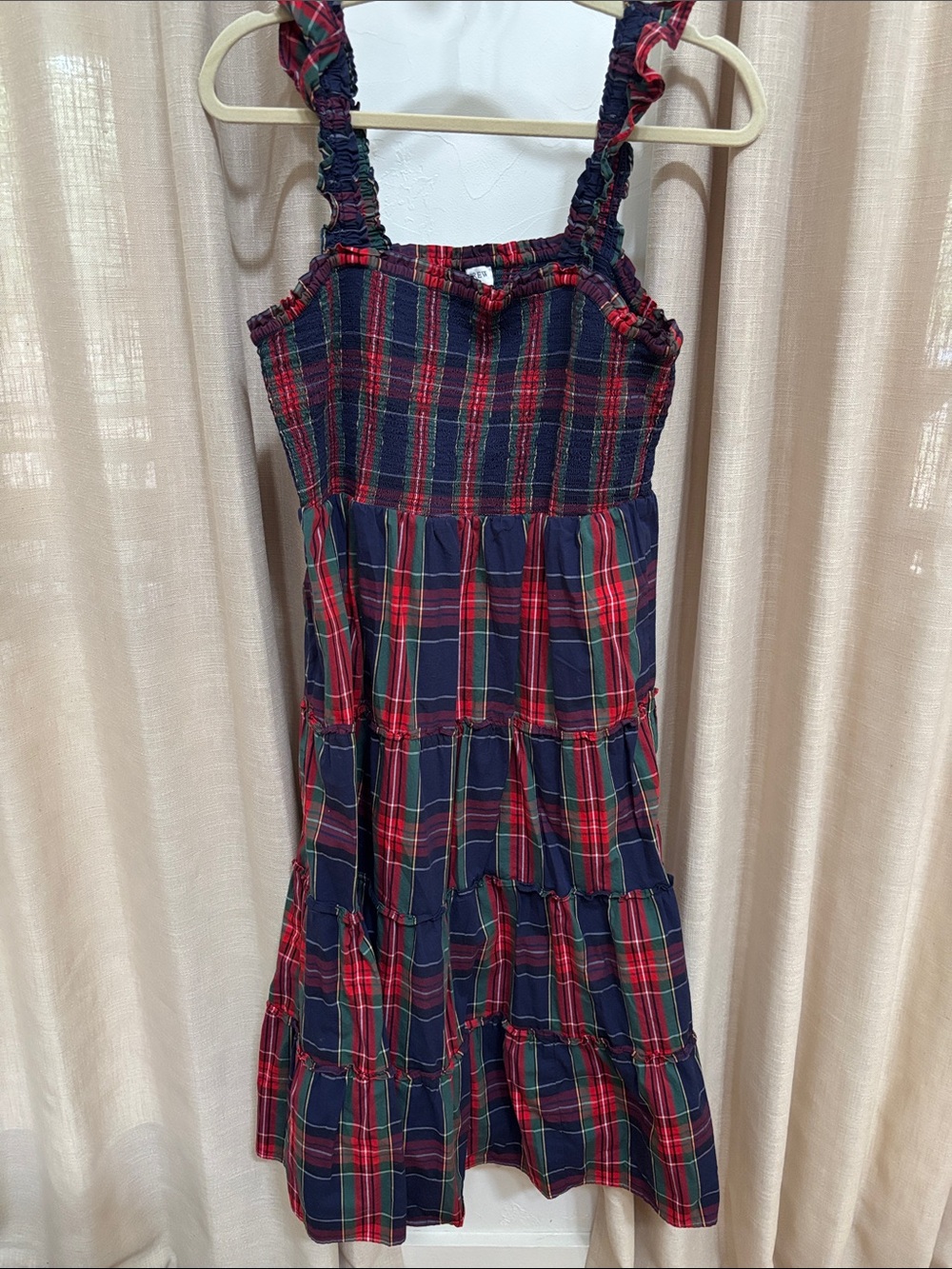 J crew plaid nap dress